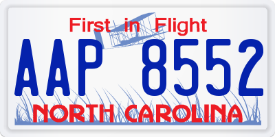 NC license plate AAP8552