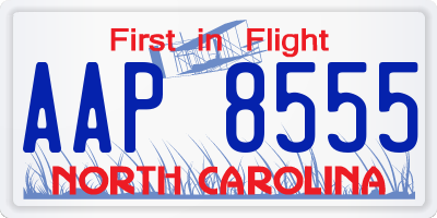 NC license plate AAP8555