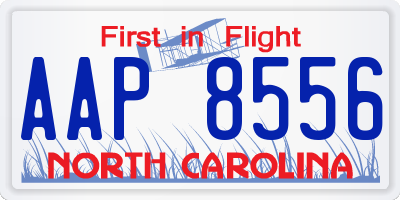 NC license plate AAP8556