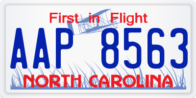 NC license plate AAP8563