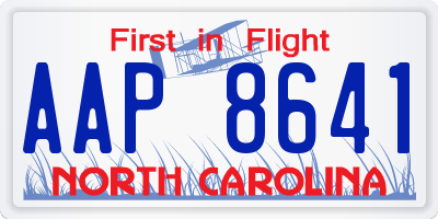 NC license plate AAP8641
