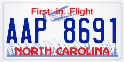 NC license plate AAP8691