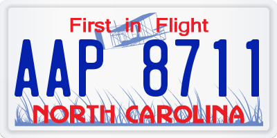NC license plate AAP8711