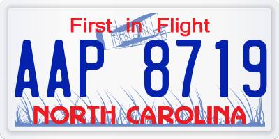 NC license plate AAP8719