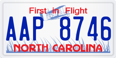 NC license plate AAP8746