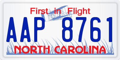NC license plate AAP8761