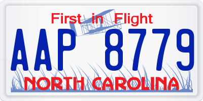 NC license plate AAP8779