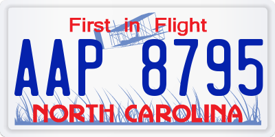 NC license plate AAP8795
