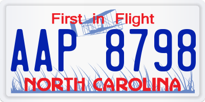 NC license plate AAP8798