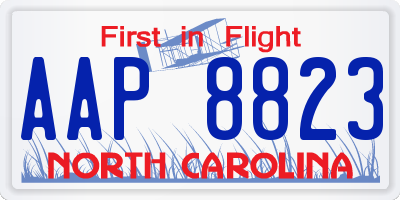 NC license plate AAP8823