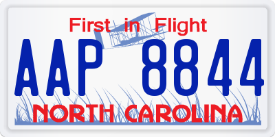 NC license plate AAP8844