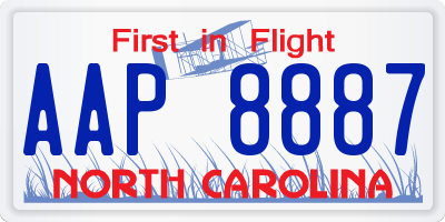 NC license plate AAP8887