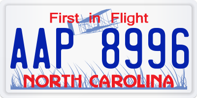 NC license plate AAP8996