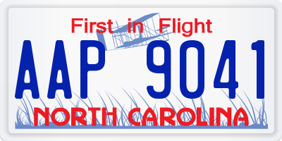 NC license plate AAP9041