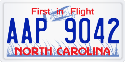 NC license plate AAP9042