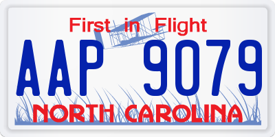 NC license plate AAP9079