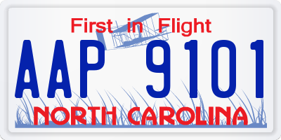 NC license plate AAP9101