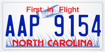 NC license plate AAP9154