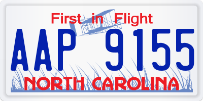 NC license plate AAP9155