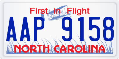 NC license plate AAP9158
