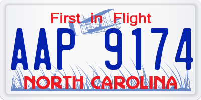 NC license plate AAP9174