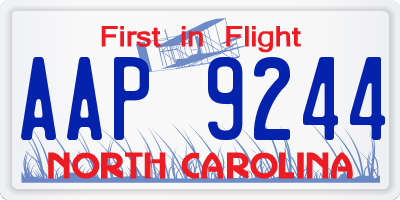 NC license plate AAP9244