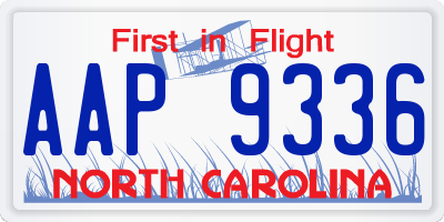 NC license plate AAP9336
