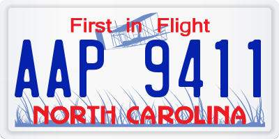 NC license plate AAP9411