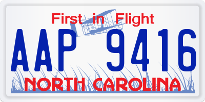 NC license plate AAP9416
