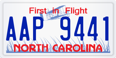 NC license plate AAP9441