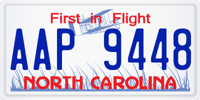 NC license plate AAP9448