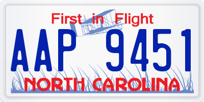 NC license plate AAP9451