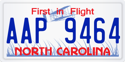 NC license plate AAP9464