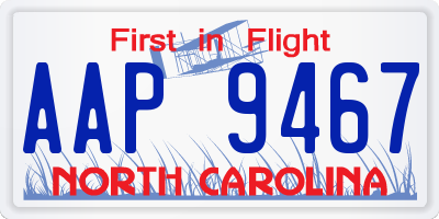 NC license plate AAP9467