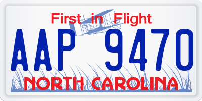 NC license plate AAP9470