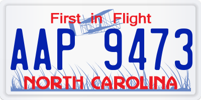 NC license plate AAP9473