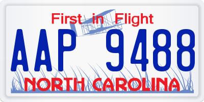 NC license plate AAP9488