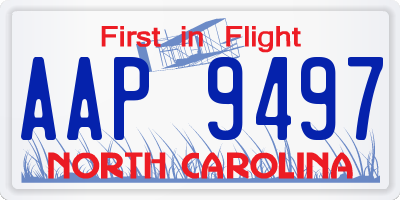 NC license plate AAP9497