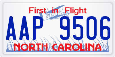 NC license plate AAP9506