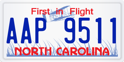 NC license plate AAP9511