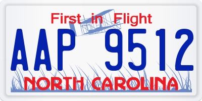 NC license plate AAP9512