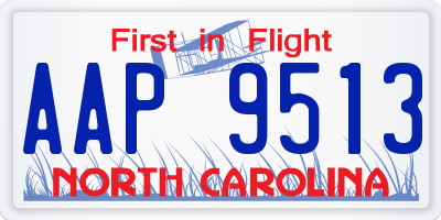 NC license plate AAP9513