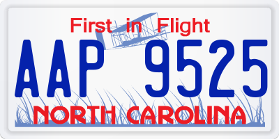 NC license plate AAP9525