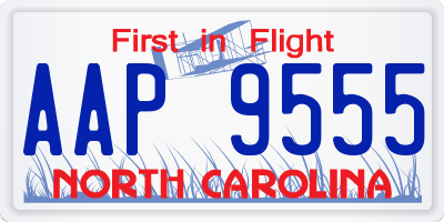 NC license plate AAP9555