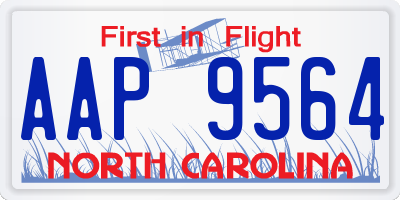 NC license plate AAP9564
