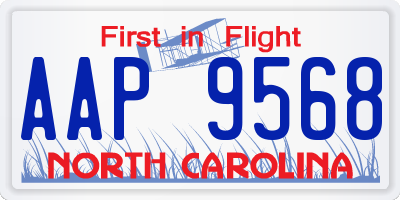 NC license plate AAP9568