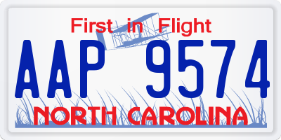 NC license plate AAP9574