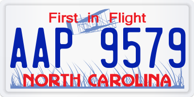 NC license plate AAP9579