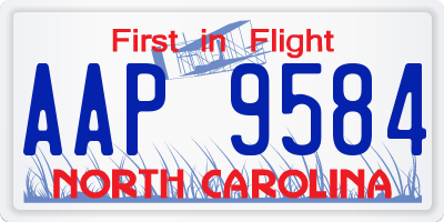 NC license plate AAP9584