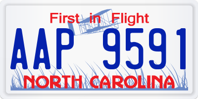 NC license plate AAP9591